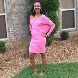 Sexy Diva Pink Long Sleeve Dress